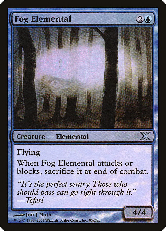 Fog Elemental (Premium Foil) [Tenth Edition] | Cracking-Singles