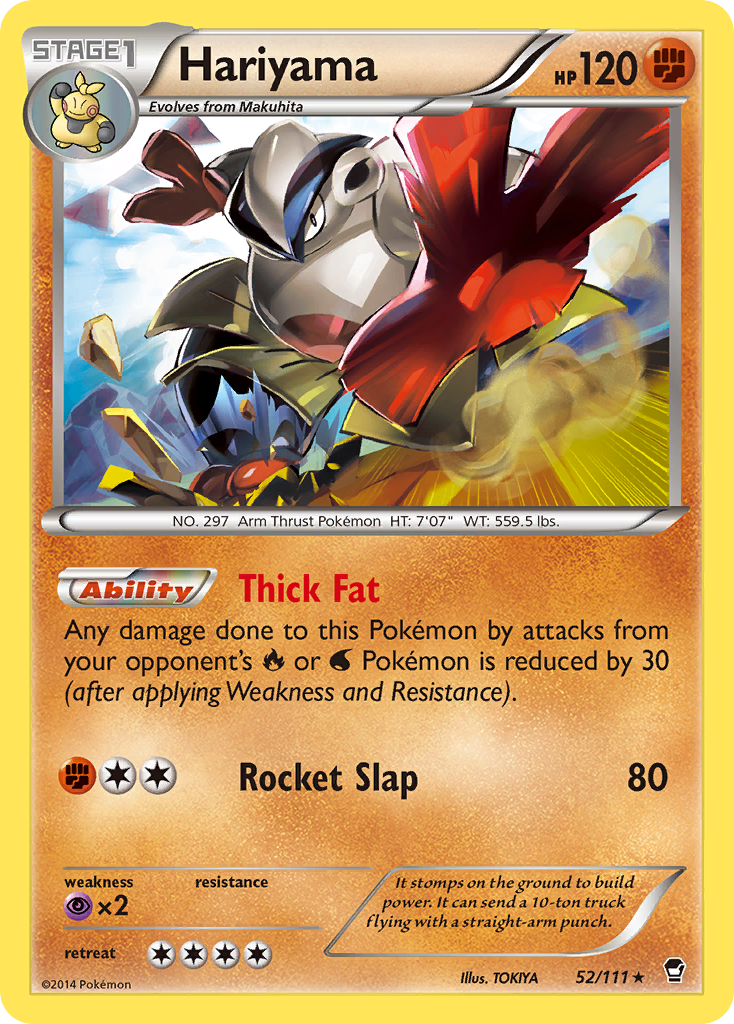 Hariyama (52/111) [XY: Furious Fists] | Cracking-Singles