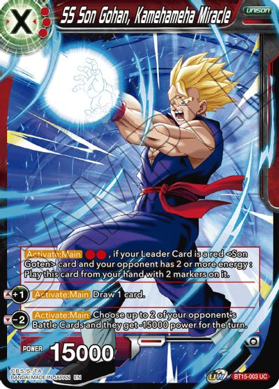 SS Son Gohan, Kamehameha Miracle [BT15-003] | Cracking-Singles