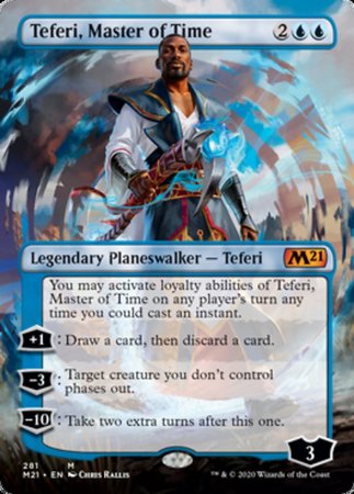 Teferi, Master of Time (Borderless) [Core Set 2021] | Cracking-Singles