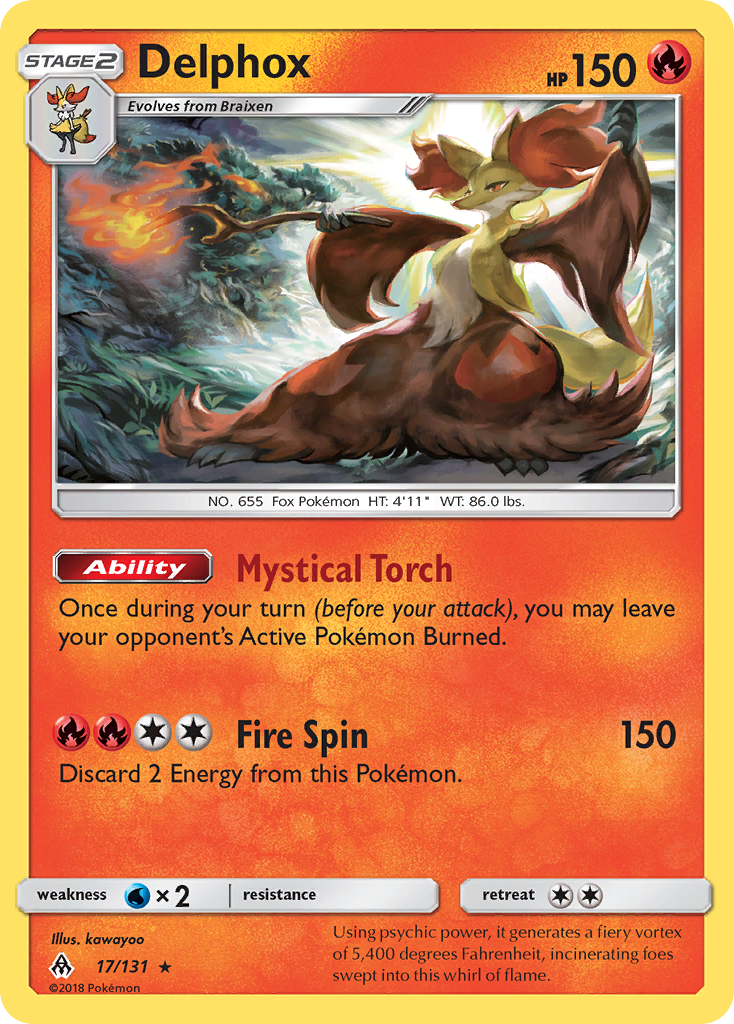 Delphox (17/131) [Sun & Moon: Forbidden Light] | Cracking-Singles