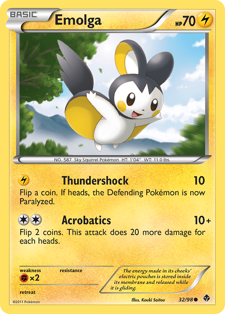 Emolga (32/98) [Black & White: Emerging Powers] | Cracking-Singles