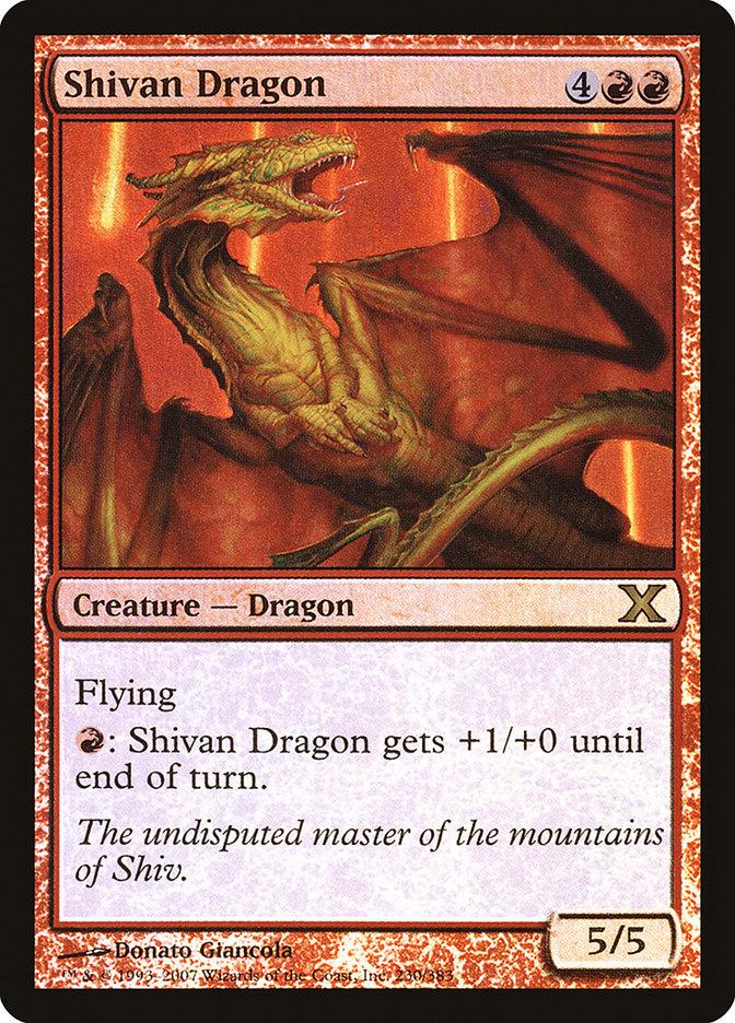 Shivan Dragon (Premium Foil) [Tenth Edition] | Cracking-Singles