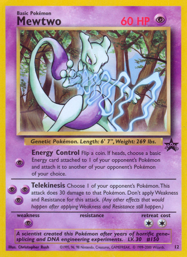 Mewtwo (12) [Wizards of the Coast: Black Star Promos] | Cracking-Singles