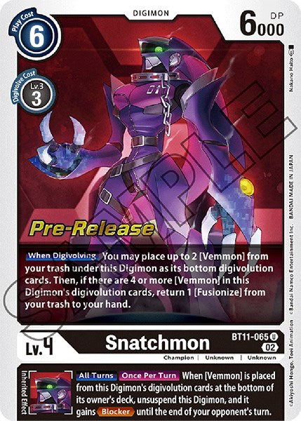 Snatchmon [BT11-065] [Dimensional Phase Pre-Release Promos] | Cracking-Singles