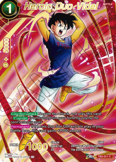 Heroic Duo Videl (Alternate Art) [TB2-011] | Cracking-Singles