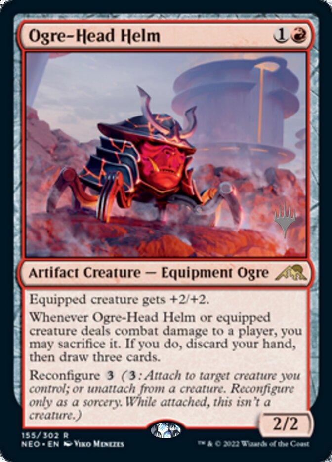 Ogre-Head Helm (Promo Pack) [Kamigawa: Neon Dynasty Promos] | Cracking-Singles