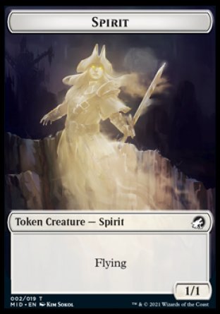 Spirit // Devil Double-sided Token [Innistrad: Midnight Hunt Tokens] | Cracking-Singles