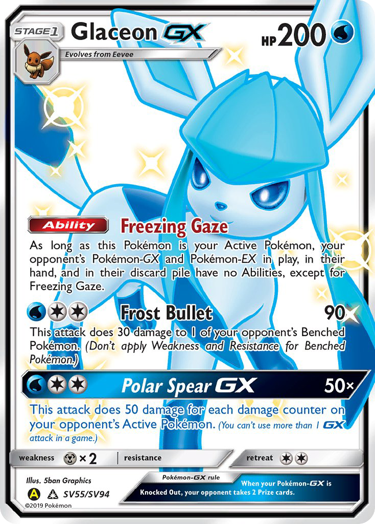 Glaceon GX (SV55/SV94) [Sun & Moon: Hidden Fates - Shiny Vault] | Cracking-Singles