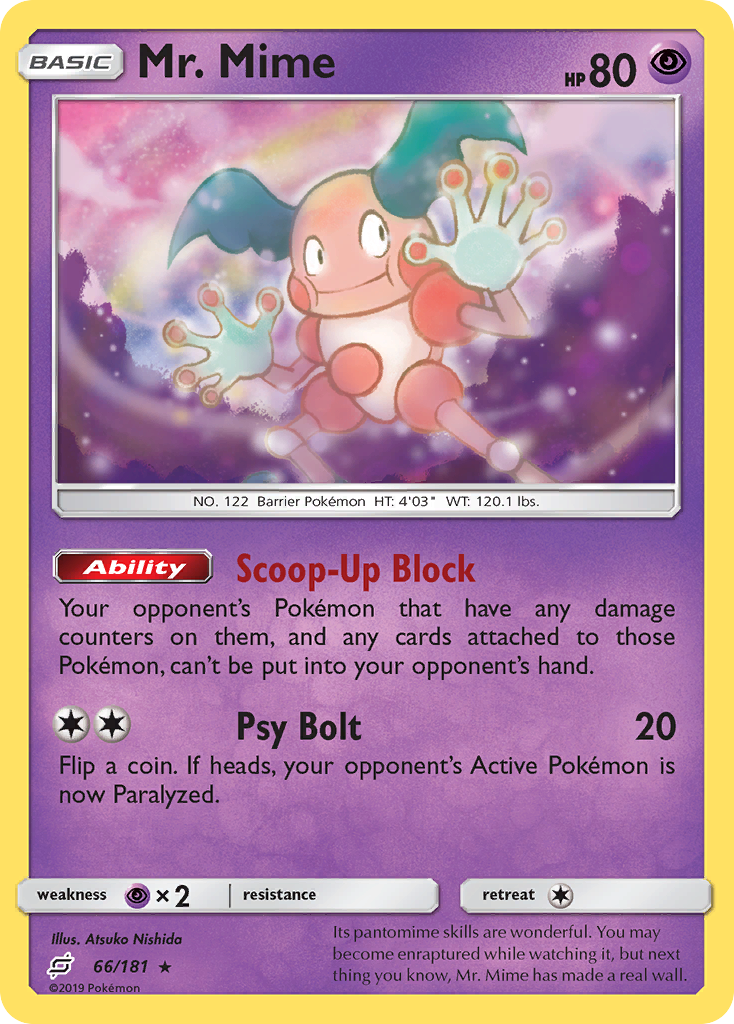 Mr. Mime (66/181) [Sun & Moon: Team Up] | Cracking-Singles