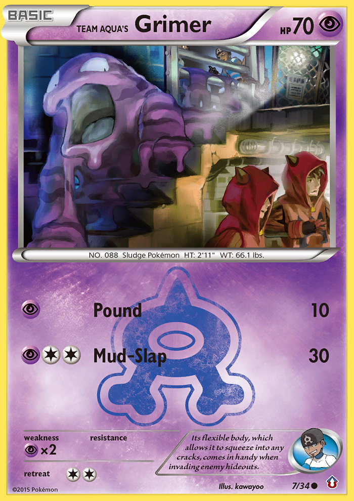 Team Aqua's Grimer (7/34) [XY: Double Crisis] | Cracking-Singles