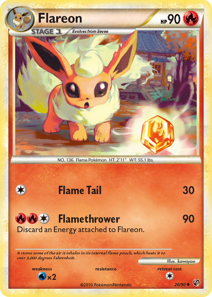 Flareon (26/90) [HeartGold & SoulSilver: Undaunted] | Cracking-Singles