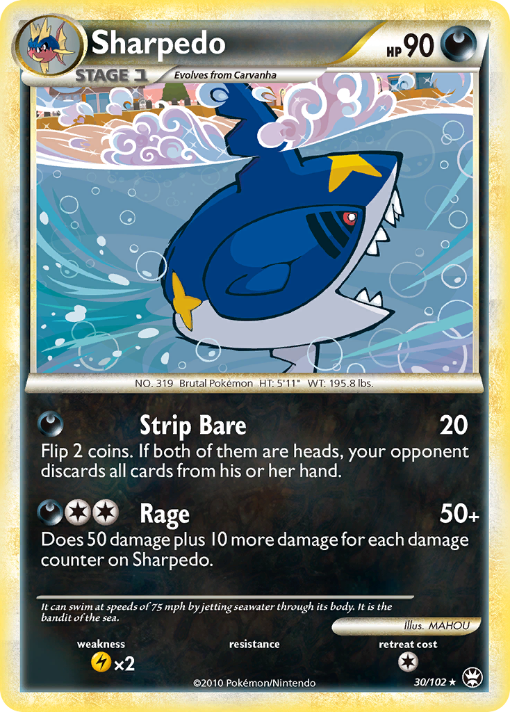 Sharpedo (30/102) [HeartGold & SoulSilver: Triumphant] | Cracking-Singles