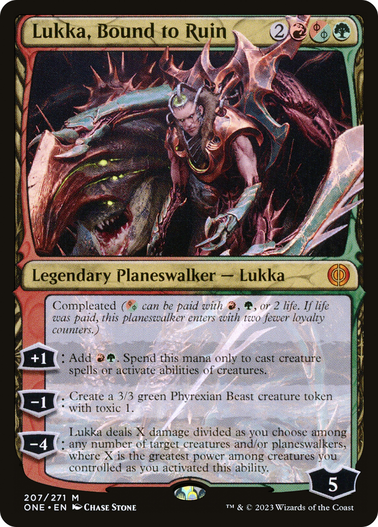 Lukka, Bound to Ruin [Phyrexia: All Will Be One] | Cracking-Singles