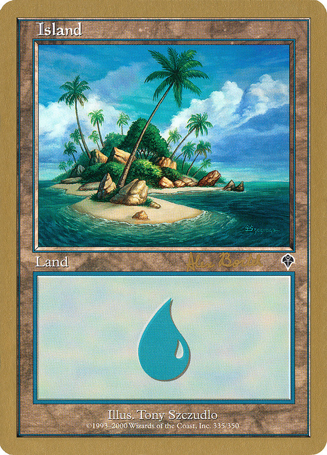 Island (ab335b) (Alex Borteh) [World Championship Decks 2001] | Cracking-Singles