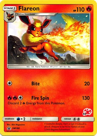 Flareon (SM186) (Charizard Stamp #44) [Battle Academy 2020] | Cracking-Singles