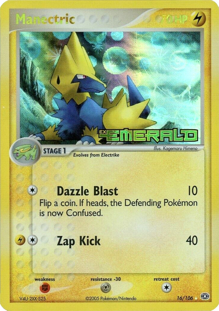 Manectric (16/106) (Stamped) [EX: Emerald] | Cracking-Singles