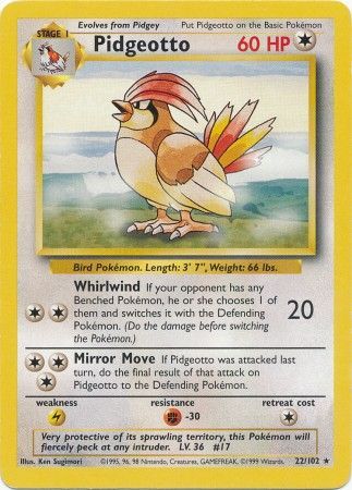 Pidgeotto (22/102) [Base Set Unlimited] | Cracking-Singles