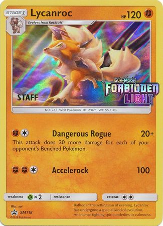 Lycanroc (SM118) (Staff Prerelease Promo) [Sun & Moon: Black Star Promos] | Cracking-Singles