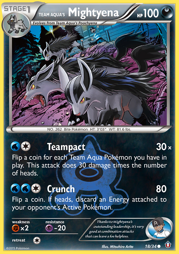 Team Aqua's Mightyena (18/34) [XY: Double Crisis] | Cracking-Singles