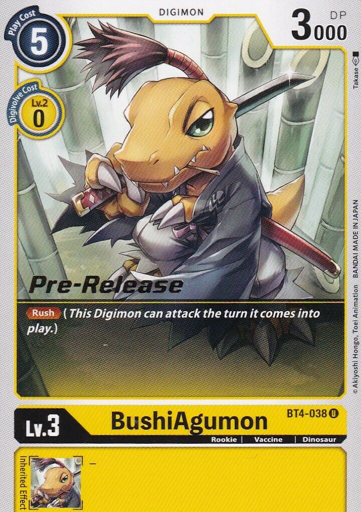 BushiAgumon [BT4-038] [Great Legend Pre-Release Promos] | Cracking-Singles