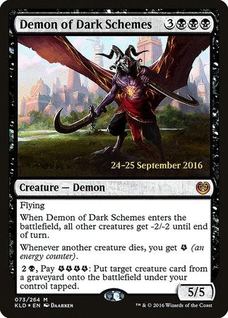 Demon of Dark Schemes [Kaladesh Promos] | Cracking-Singles