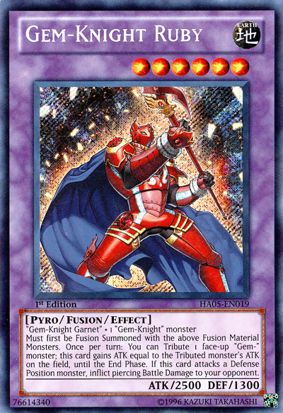 Gem-Knight Ruby [HA05-EN019] Secret Rare | Cracking-Singles