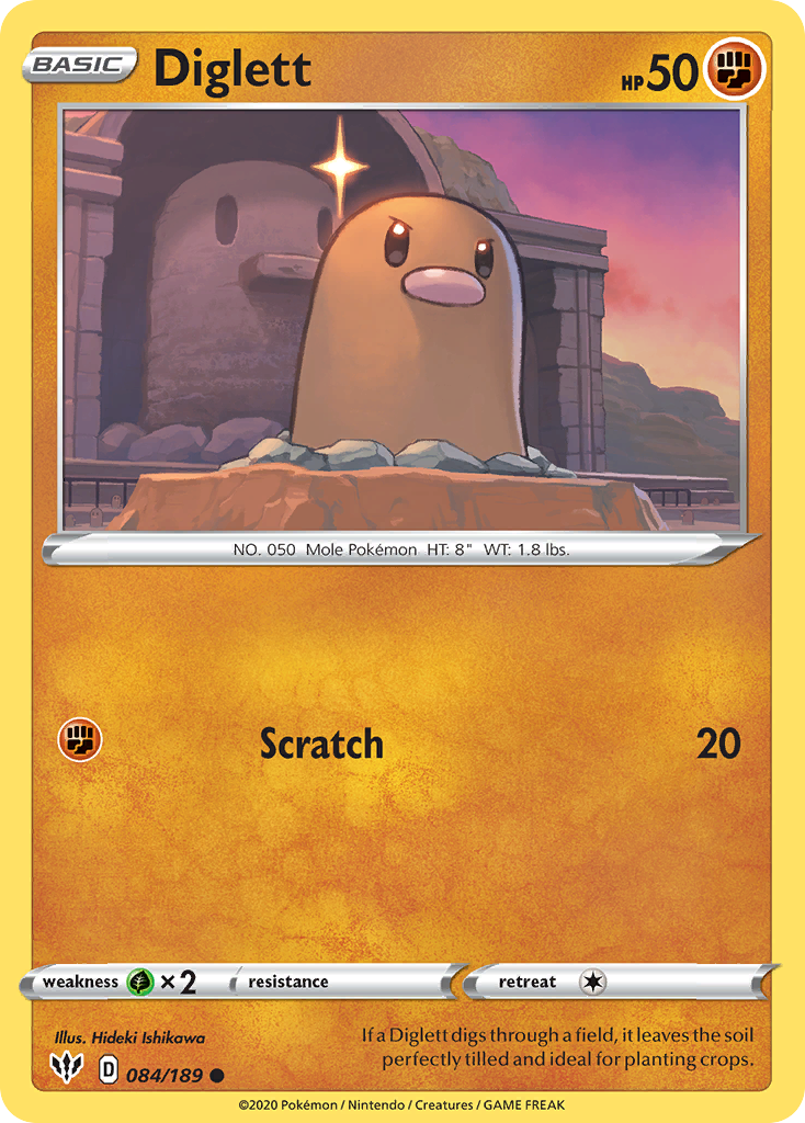 Diglett (084/189) [Sword & Shield: Darkness Ablaze] | Cracking-Singles