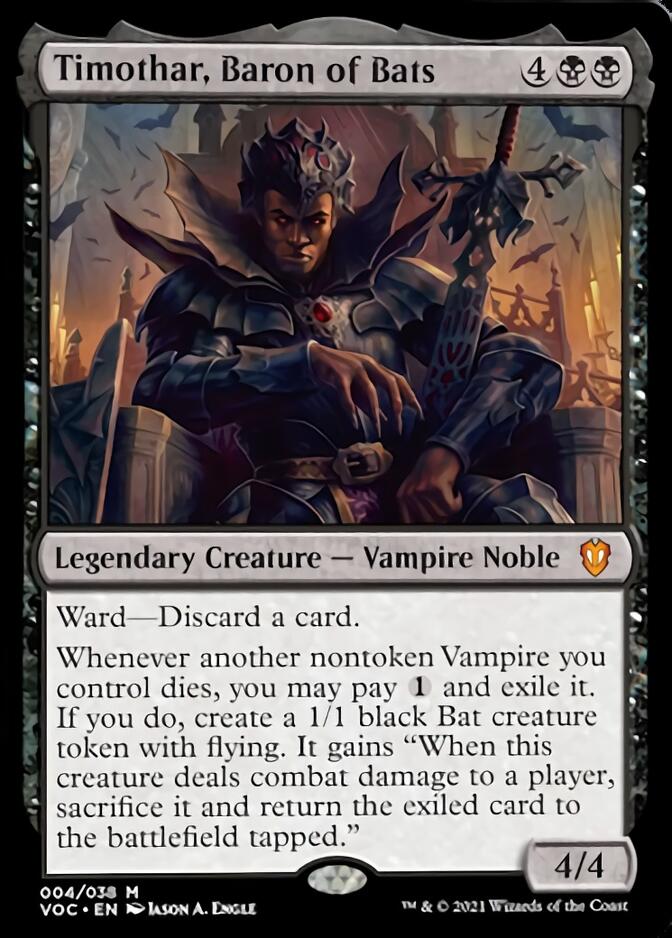 Timothar, Baron of Bats [Innistrad: Crimson Vow Commander] | Cracking-Singles