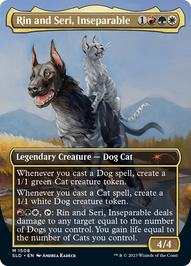 Rin and Seri, Inseparable (1508) // Rin and Seri, Inseparable [Secret Lair Commander Deck: Raining Cats and Dogs] | Cracking-Singles