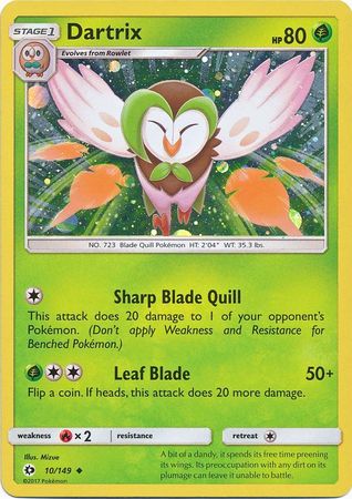 Dartrix (10/149) (Cosmos Holo) [Sun & Moon: Base Set] | Cracking-Singles