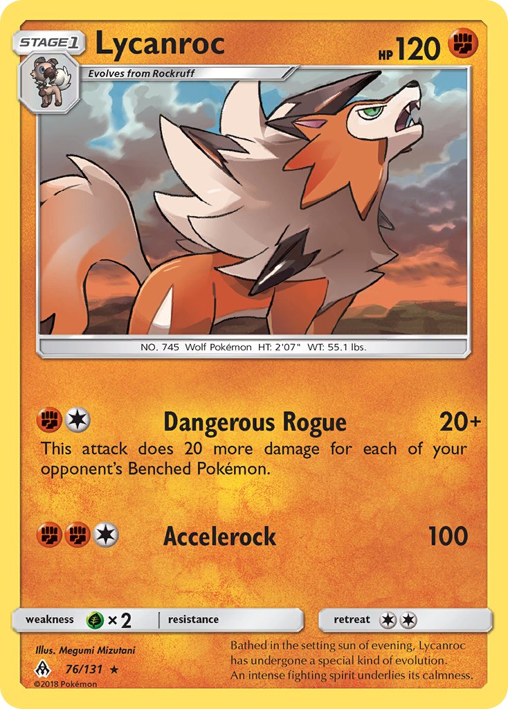 Lycanroc (76/133) (Theme Deck Exclusive) [Sun & Moon: Forbidden Light] | Cracking-Singles