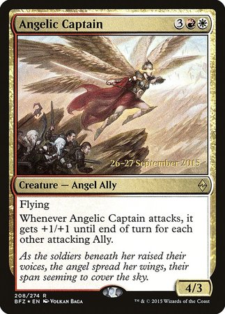 Angelic Captain [Battle for Zendikar Prerelease Promos] | Cracking-Singles