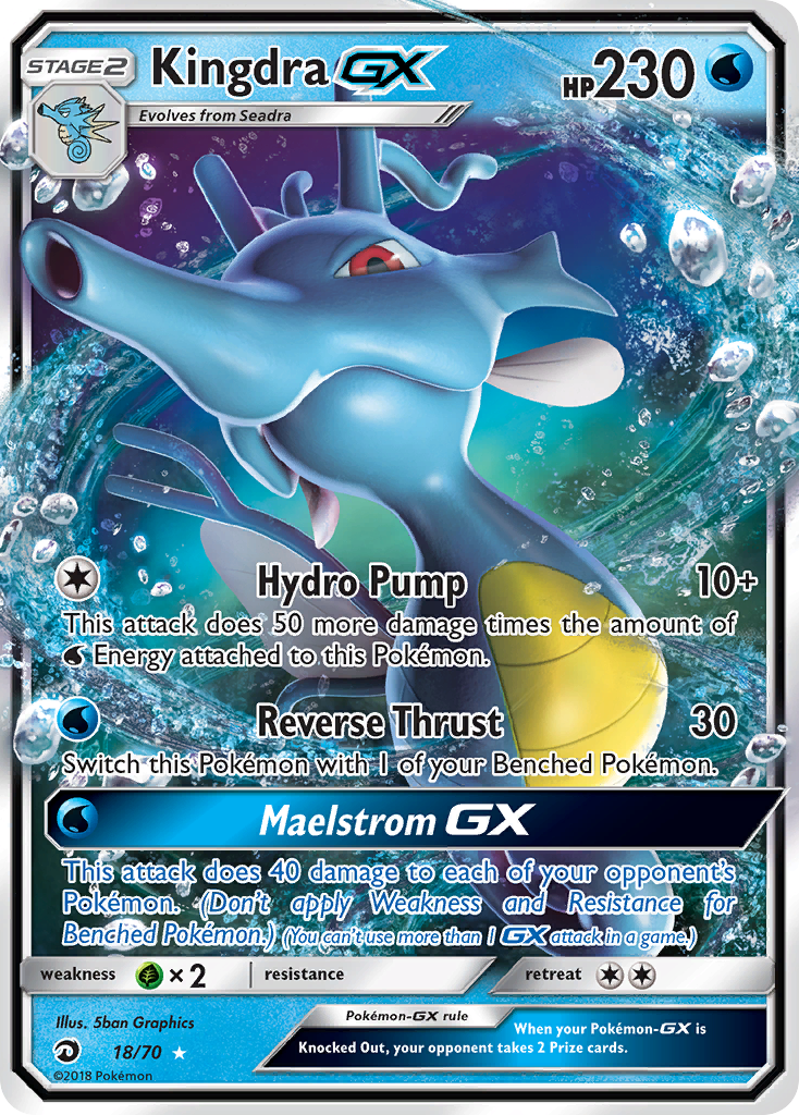 Kingdra GX (18/70) [Sun & Moon: Dragon Majesty] | Cracking-Singles