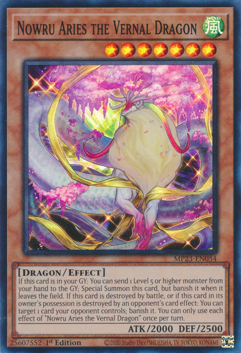 Nowru Aries the Vernal Dragon [MP23-EN054] Super Rare | Cracking-Singles