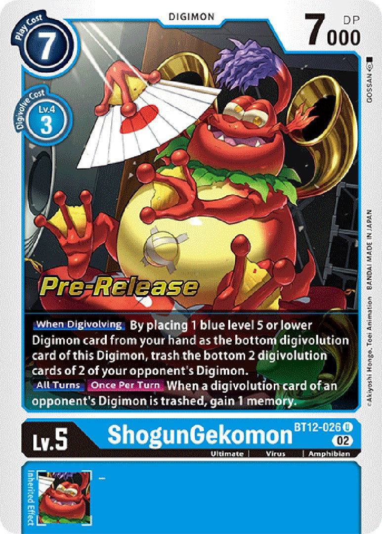 ShogunGekomon [BT12-026] [Across Time Pre-Release Cards] | Cracking-Singles