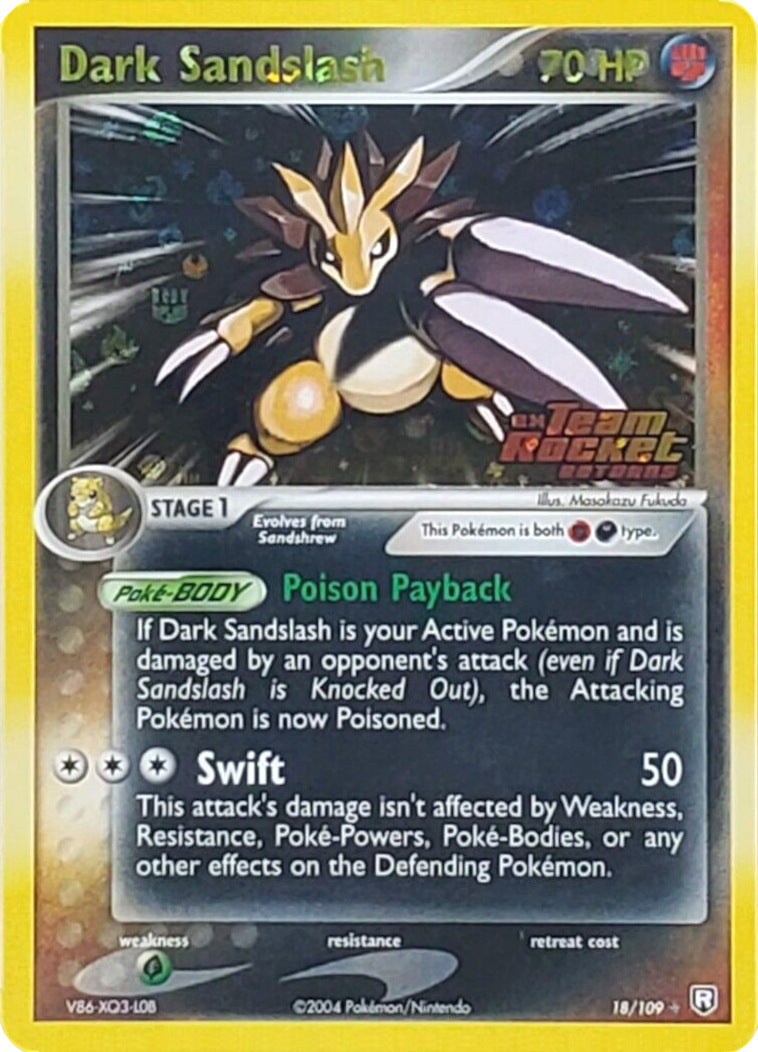 Dark Sandslash (18/109) (Stamped) [EX: Team Rocket Returns] | Cracking-Singles