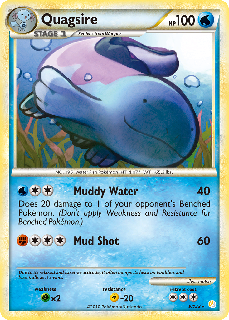 Quagsire (9/123) [HeartGold & SoulSilver: Base Set] | Cracking-Singles