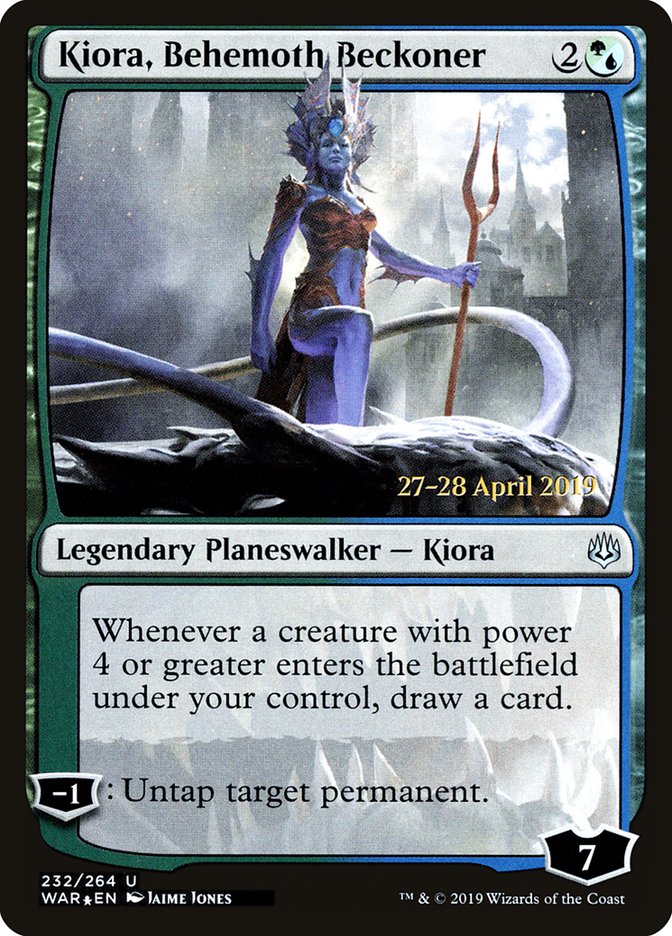 Kiora, Behemoth Beckoner  [War of the Spark Prerelease Promos] | Cracking-Singles