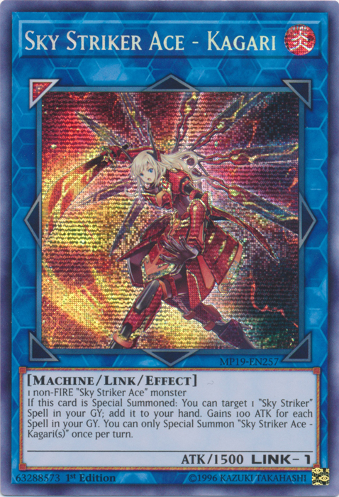 Sky Striker Ace - Kagari [MP19-EN257] Prismatic Secret Rare | Cracking-Singles