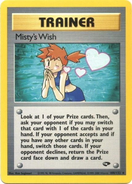 Misty's Wish (108/132) [Gym Challenge Unlimited] | Cracking-Singles