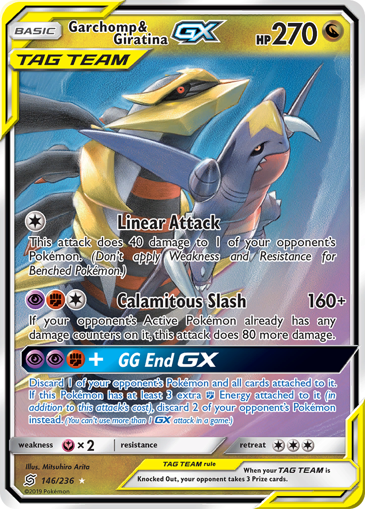 Garchomp & Giratina GX (146/236) [Sun & Moon: Unified Minds] | Cracking-Singles