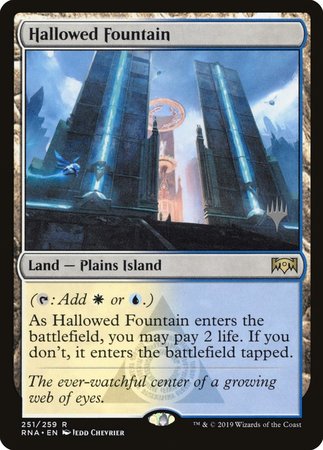 Hallowed Fountain [Ravnica Allegiance Promos] | Cracking-Singles