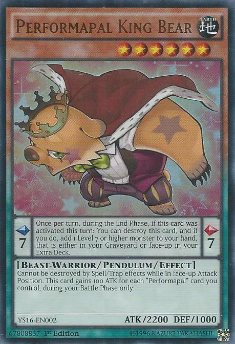 Performapal King Bear [YS16-EN002] Ultra Rare | Cracking-Singles