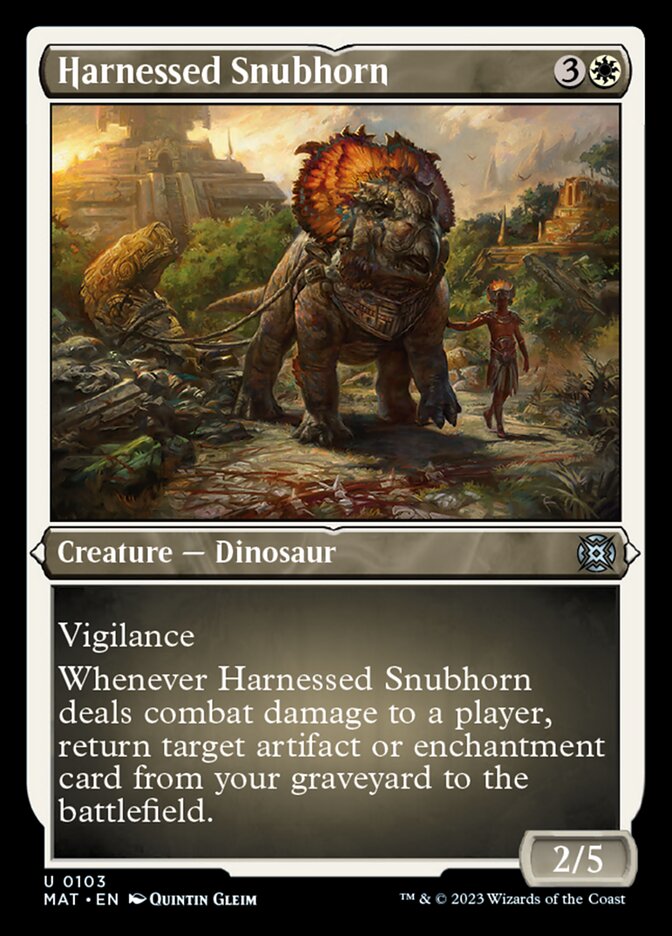 Harnessed Snubhorn (Foil Etched) [March of the Machine: The Aftermath] | Cracking-Singles