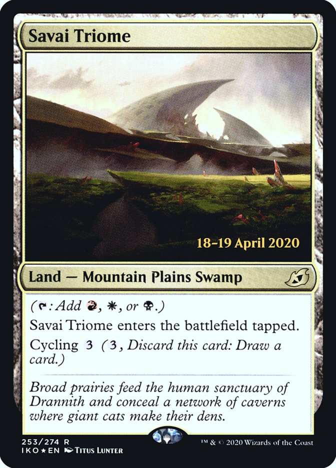 Savai Triome  [Ikoria: Lair of Behemoths Prerelease Promos] | Cracking-Singles