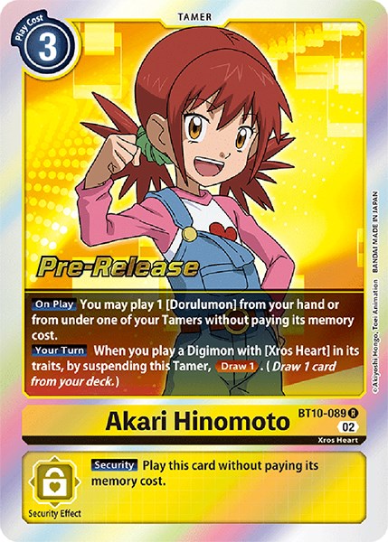 Akari Hinomoto [BT10-089] [Xros Encounter Pre-Release Cards] | Cracking-Singles