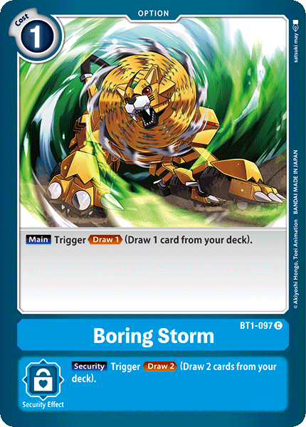 Boring Storm [BT1-097] [Release Special Booster Ver.1.0] | Cracking-Singles