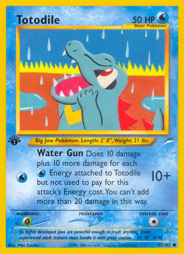 Totodile (85/105) [Neo Destiny 1st Edition] | Cracking-Singles