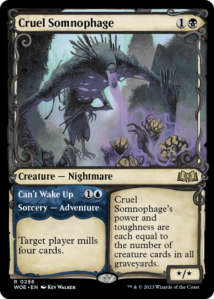 Cruel Somnophage // Can't Wake Up (Showcase) [Wilds of Eldraine] | Cracking-Singles